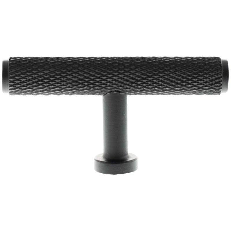 MILLHOUSE EIFFEL KNURLED CABINET T-BAR KNOB 75x13x38 BRS/MBK by CHASE ATLANTIC