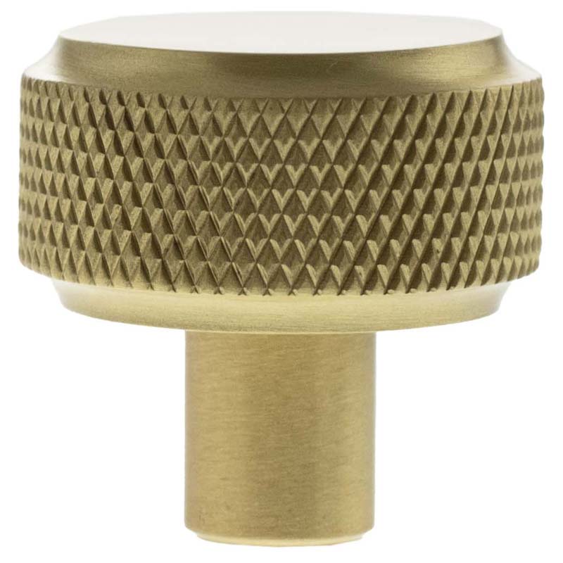 MILLHOUSE EIFFEL KNURLED CABINET KNOB ROUND D32x32 BRS/SBR