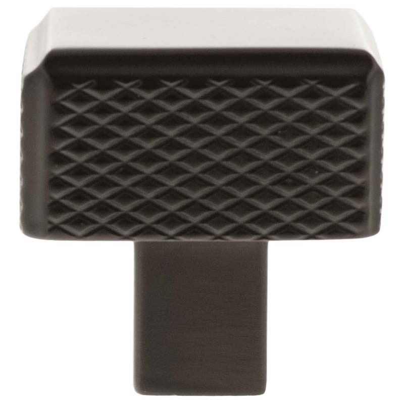 MILLHOUSE EIFFEL KNURLED CABINET KNOB SQUARE 32x32x33 BRS/DBZ