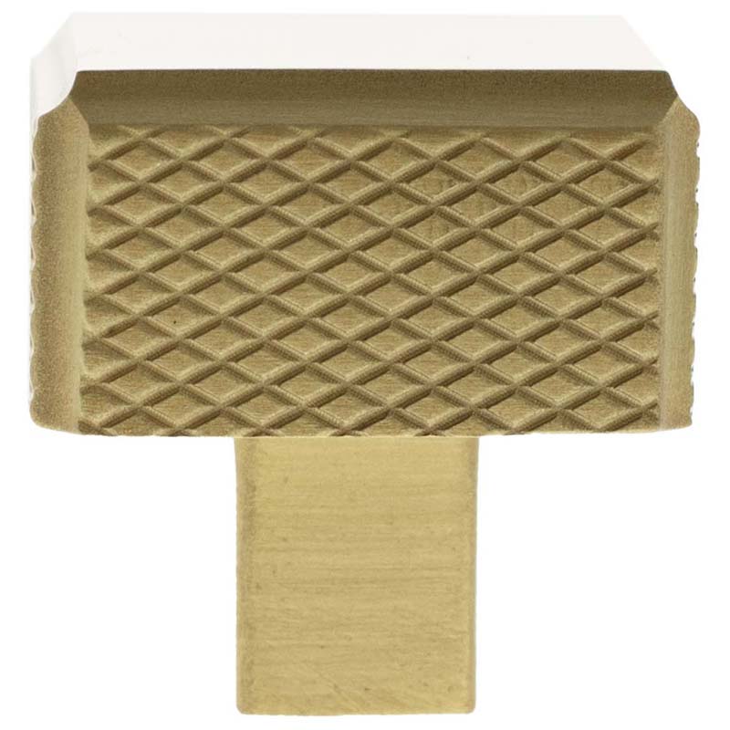 MILLHOUSE EIFFEL KNURLED CABINET KNOB SQUARE 32x32x33 BRS/SBR