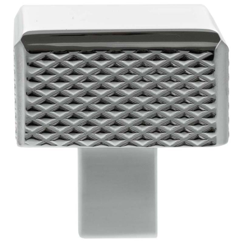 MILLHOUSE EIFFEL KNURLED CABINET KNOB SQUARE 32x32x33 BRS/PCP