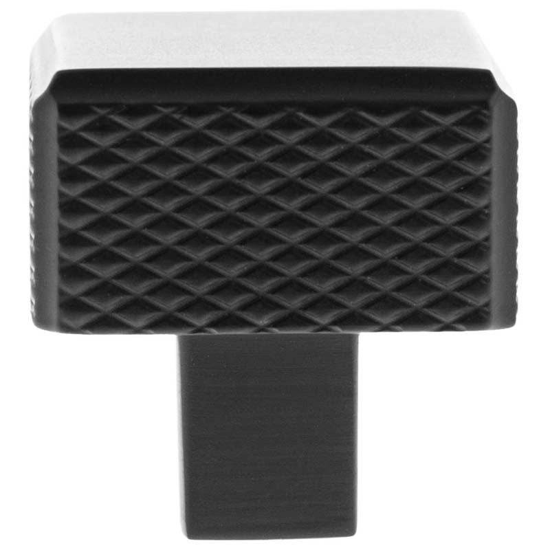 MILLHOUSE EIFFEL KNURLED CABINET KNOB SQUARE 32x32x33 BRS/MBK