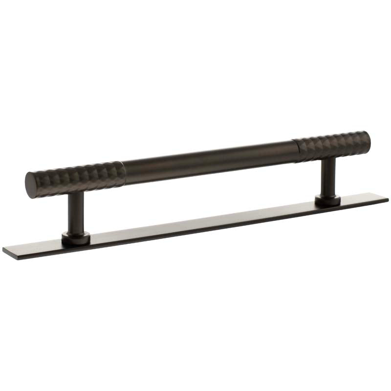 MILLHOUSE CHRYSLER DIAMOND CABINET T-BAR PULL+BACKPLATE 160HC BRS/DBZ