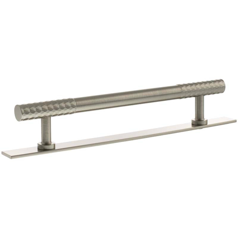 MILLHOUSE CHRYSLER DIAMOND CABINET T-BAR PULL+BACKPLATE 160HC BRS/SNP