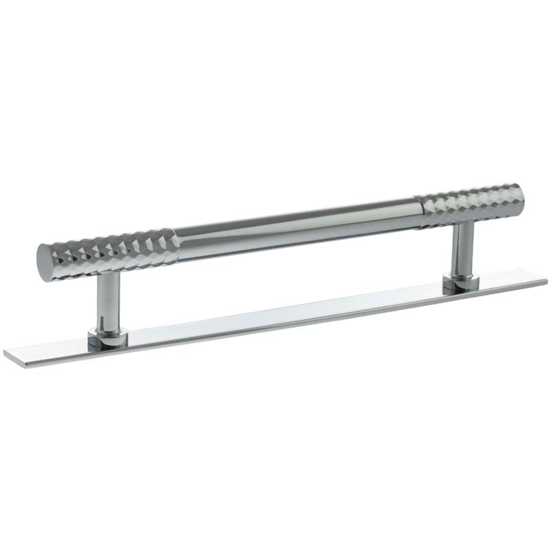 MILLHOUSE CHRYSLER DIAMOND CABINET T-BAR PULL+BACKPLATE 160HC BRS/PCP by CHASE ATLANTIC