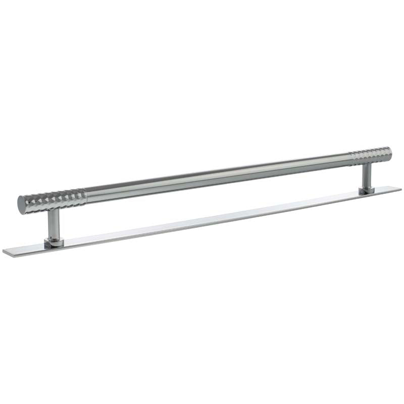 MILLHOUSE CHRYSLER DIAMOND CABINET T-BAR PULL+BACKPLATE 320HC BRS/PCP