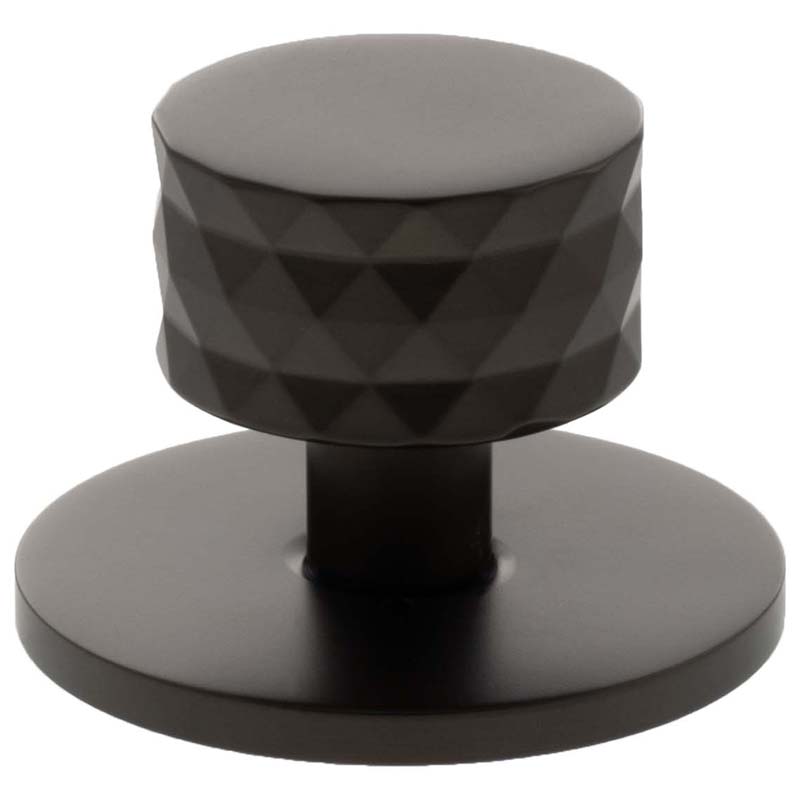 MILLHOUSE CHRYSLER DIAMOND CABINET KNOB+BACKPLATE D32x30 BRS/DBZ