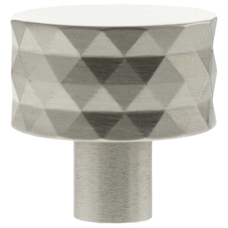 MILLHOUSE CHRYSLER DIAMOND CABINET KNOB ROUND D32x35 BRS/SNP by CHASE ATLANTIC