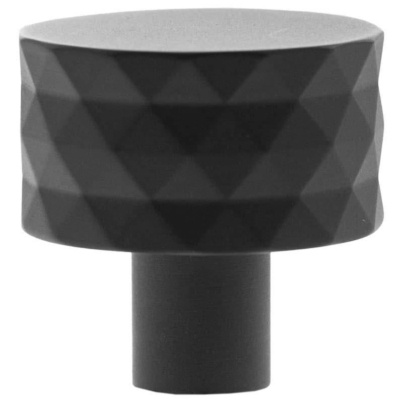 MILLHOUSE CHRYSLER DIAMOND CABINET KNOB ROUND D32x35 BRS/MBK by CHASE ATLANTIC