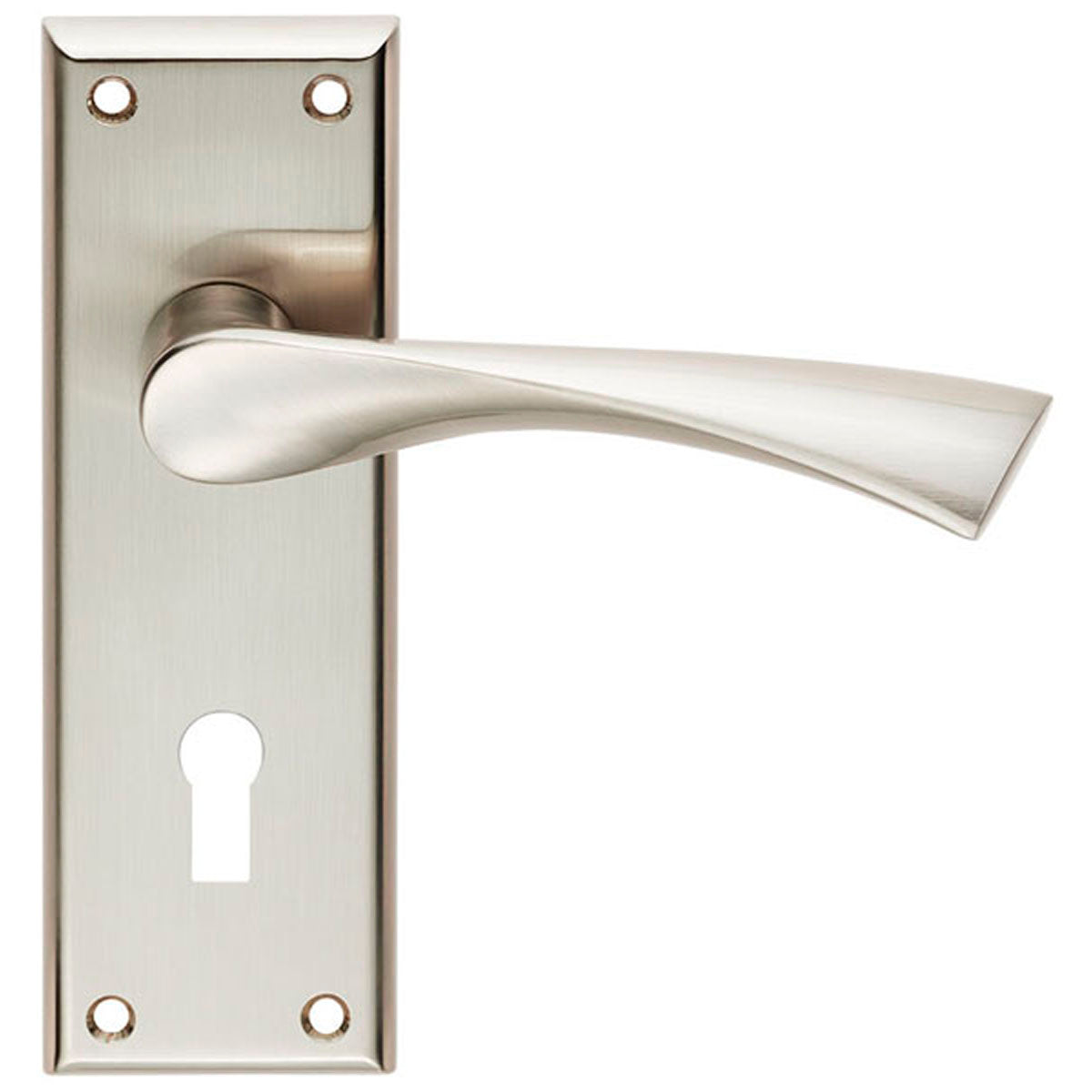VENTI LEVER HANDLE LOCK 150x50 SNP SZR021SN by CARLISLE BRASS