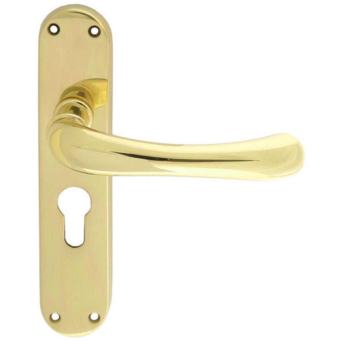 IBRA LEVER HANDLE EURO47.5 185x40 PBR EL11Y by CARLISLE BRASS