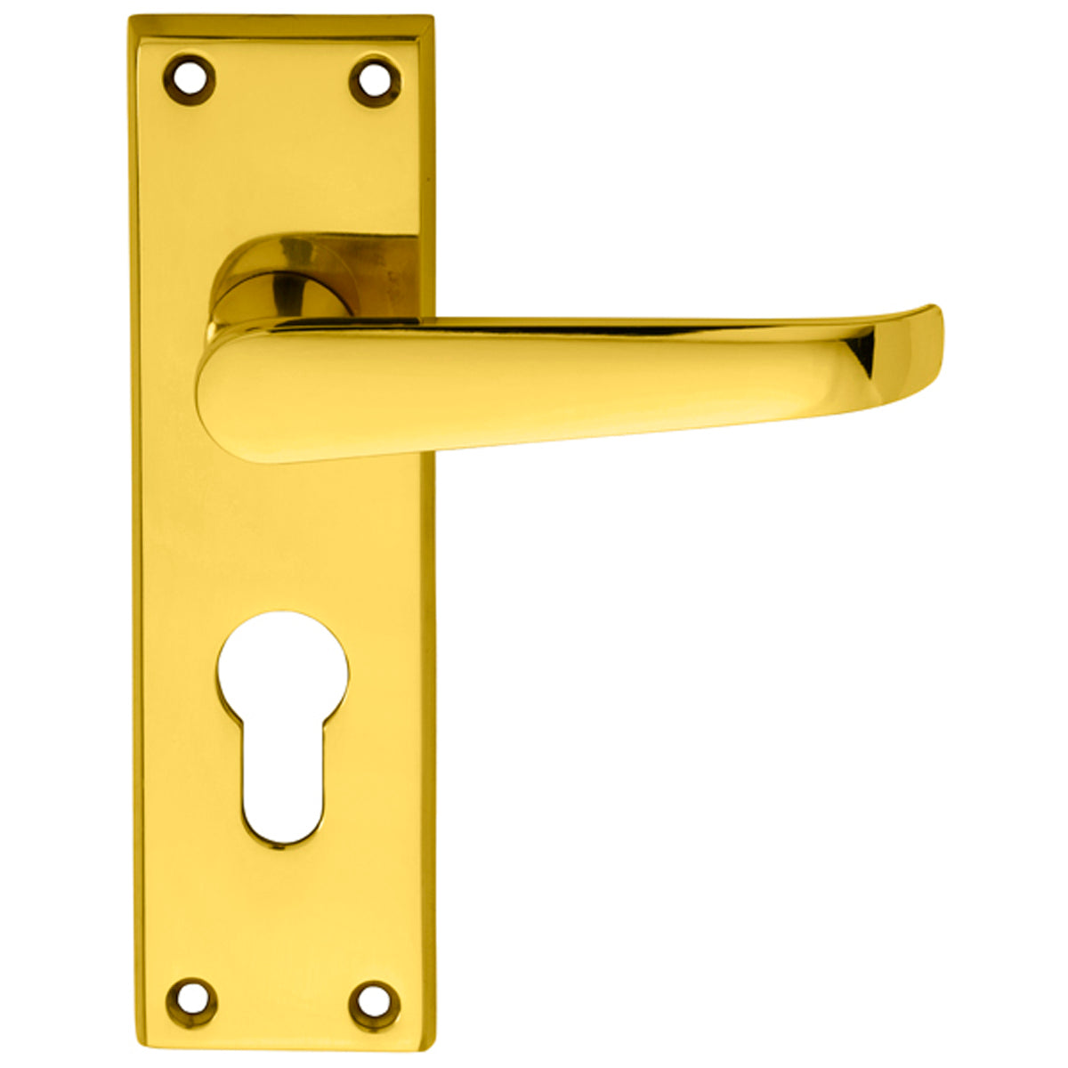VICTORIAN LEVER HANDLE EURO 150x42 PBR M30Y by CARLISLE BRASS