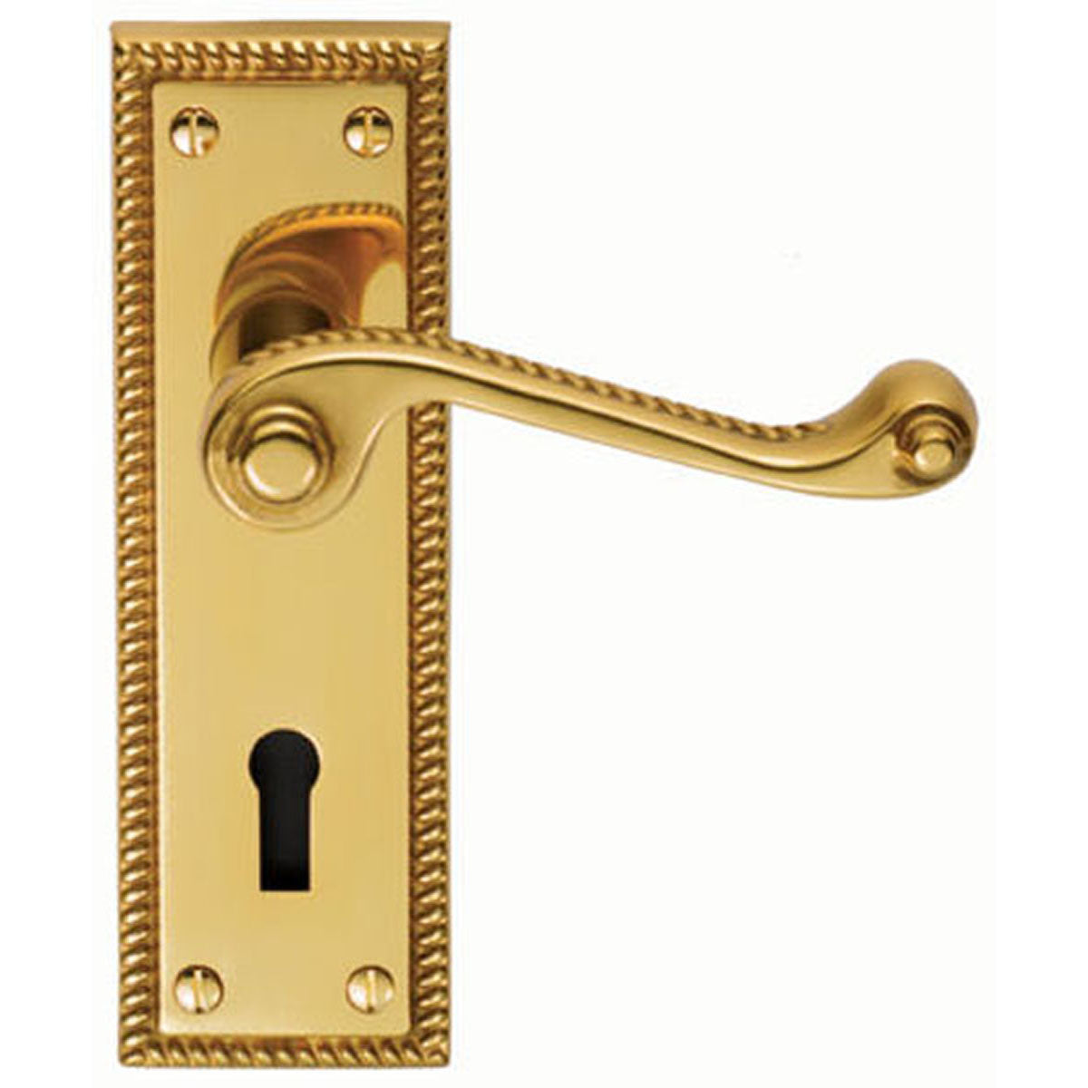GEORGIAN LEVER HANDLE LOCK 150x48 PBR FG1 by CARLISLE BRASS