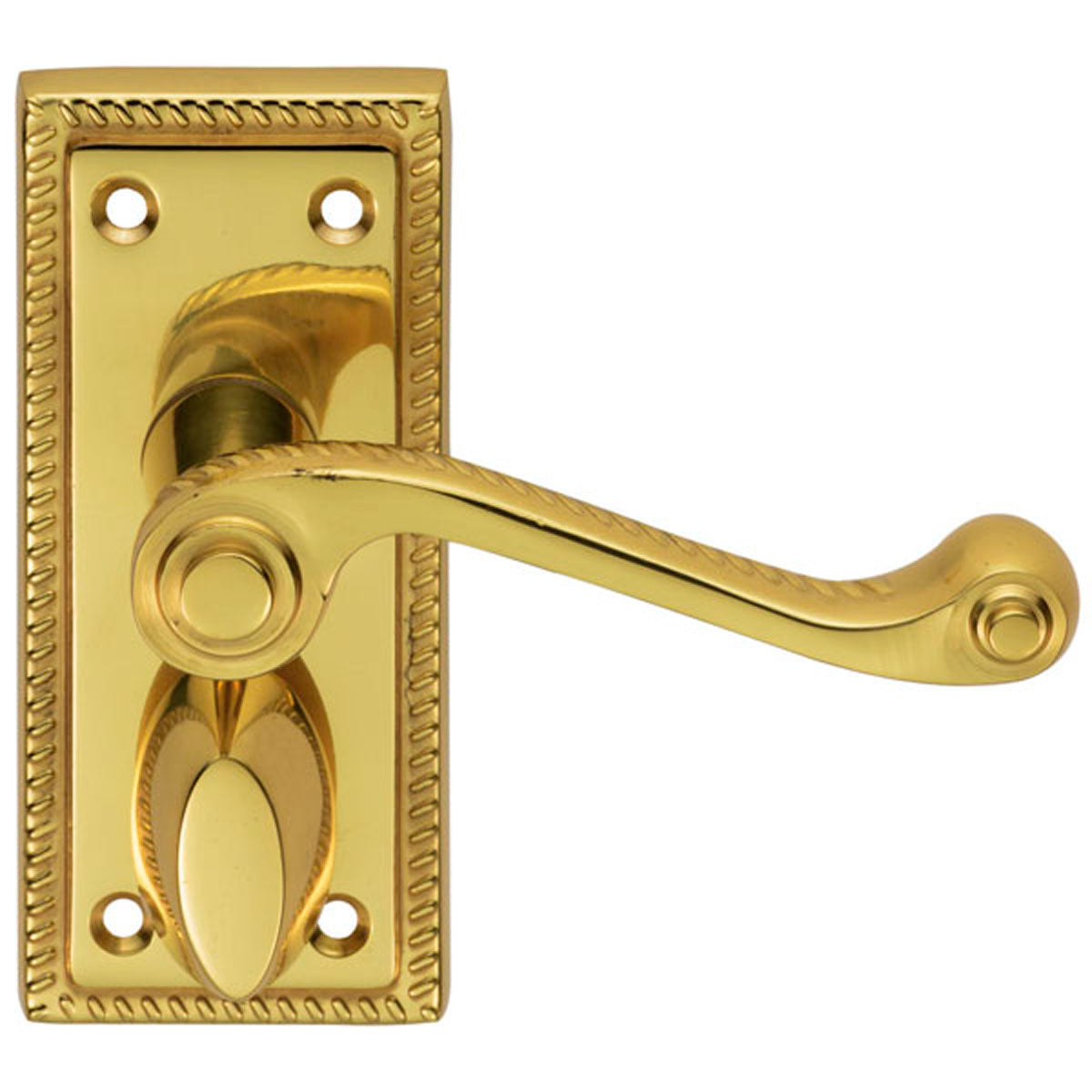 GEORGIAN LEVER HANDLE PRIVACY 112x48 PBR FG2WC by CARLISLE BRASS