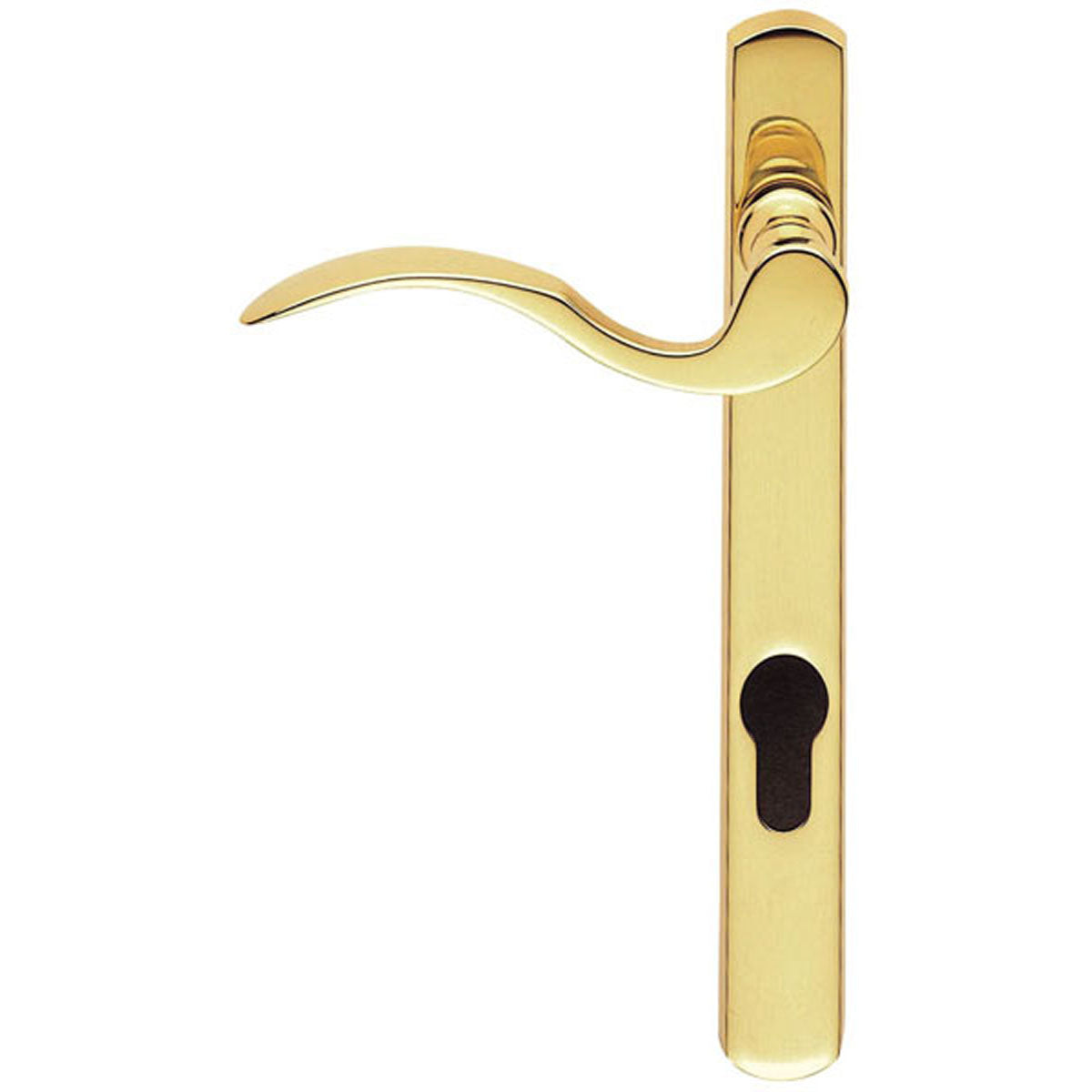 SCROLL LEVER HANDLE EURO 124HC LH PBR M140NP92LH by CARLISLE BRASS