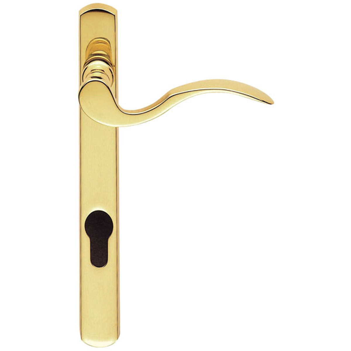 SCROLL LEVER HANDLE EURO 180HC RH PBR M140NPRH by CARLISLE BRASS