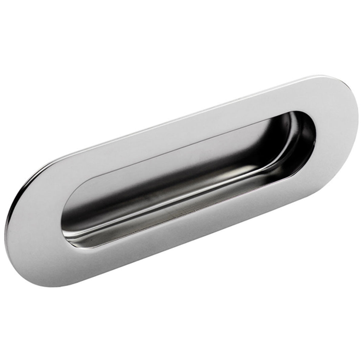 STX FLUSH PHANDLE RAD 120x41 BSS FPH1001BSS by CARLISLE BRASS