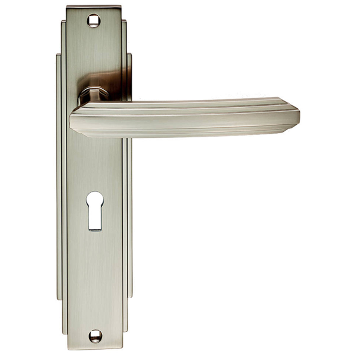 ART LEVER HANDLE+BPL LOCK 132 SNP ADR011SN by CARLISLE BRASS