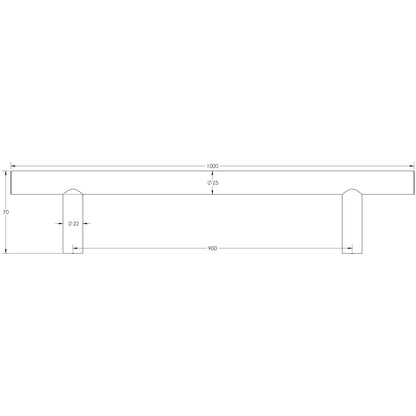 GUARDSMAN PULL HANDLE BOLT 900HC D25x1000x70 SSS