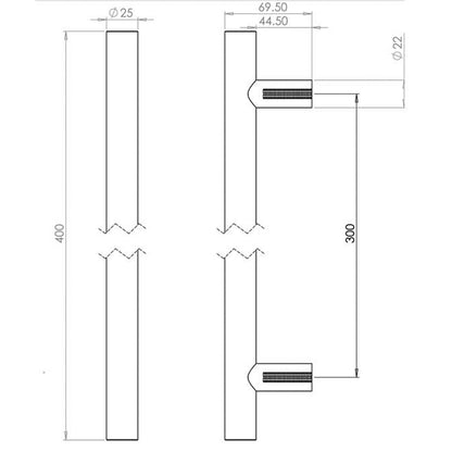 GUARDSMAN PULL HANDLE BOLT 300HC D25x0400x70 PSS