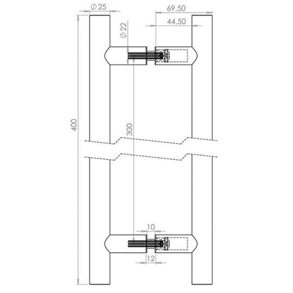 GUARDSMAN PULL HANDLE BTB 300HC D25x0400x70 PSS
