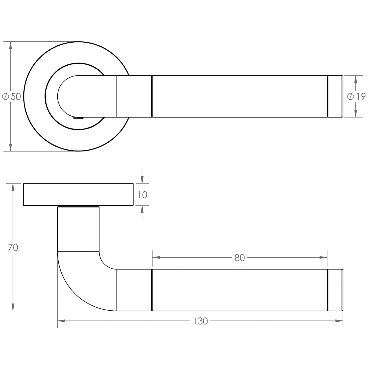 JEDO DUAL TWIN LEVER HANDLE+ROSE D50x130x70 PCP/SCP JV430PCSC