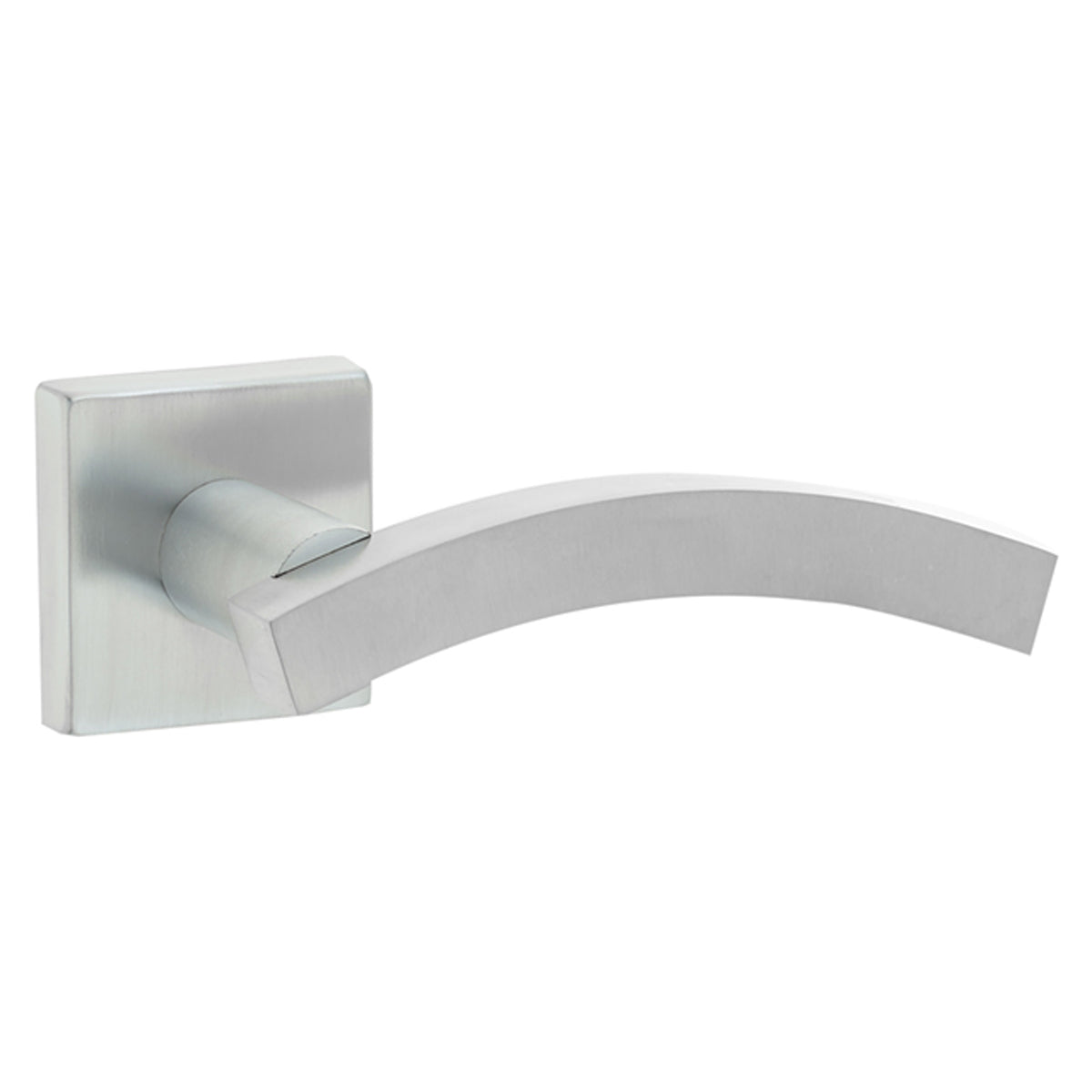 KUBUS CURVED LEVER HANDLE+ROSE 50x120x65 SCP JV4002SC