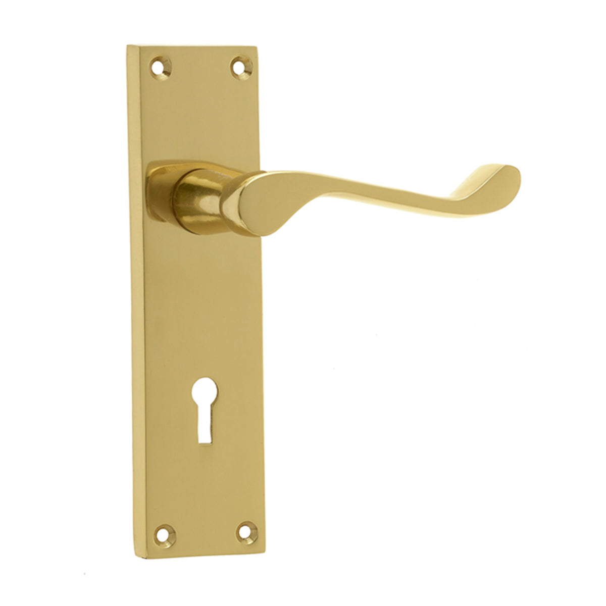 VICTORIAN SCROLL LEVER HANDLE LOCK 153x41x97 PBR JV10PB