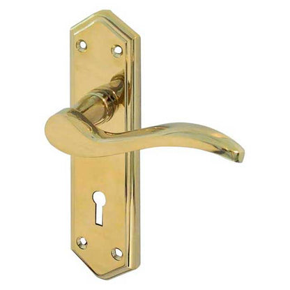 JEDO PARIS SUITE LEVER HANDLE LOCK 168x46x105 PBR JV280PVD