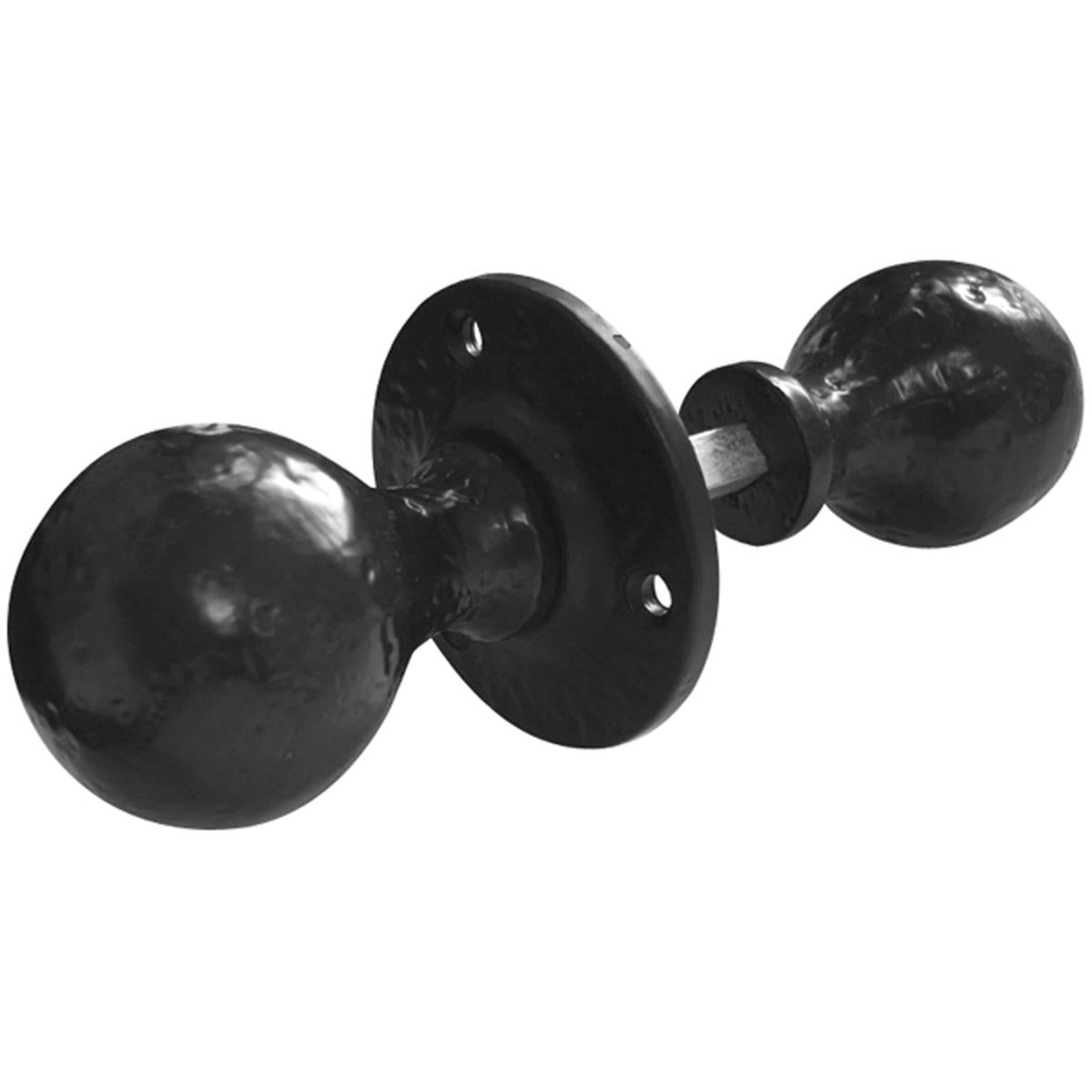 RIM MORTICE KNOB D46x75x60 IR/BLK