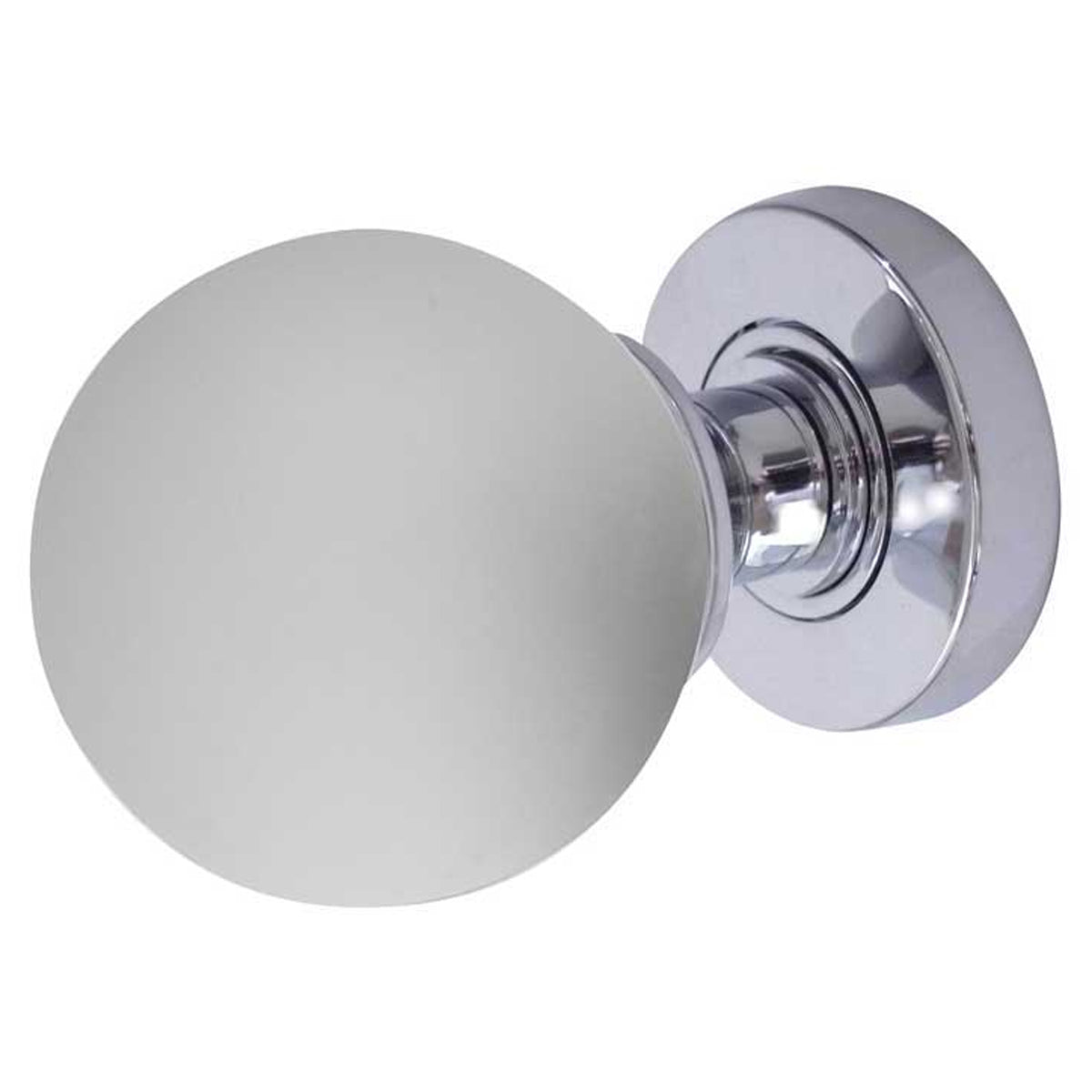 JEDO FROSTED BALL GLASS MORTICE KNOB D60x88xD55 PCP JH5204PC by FRELAN HARDWARE LTD