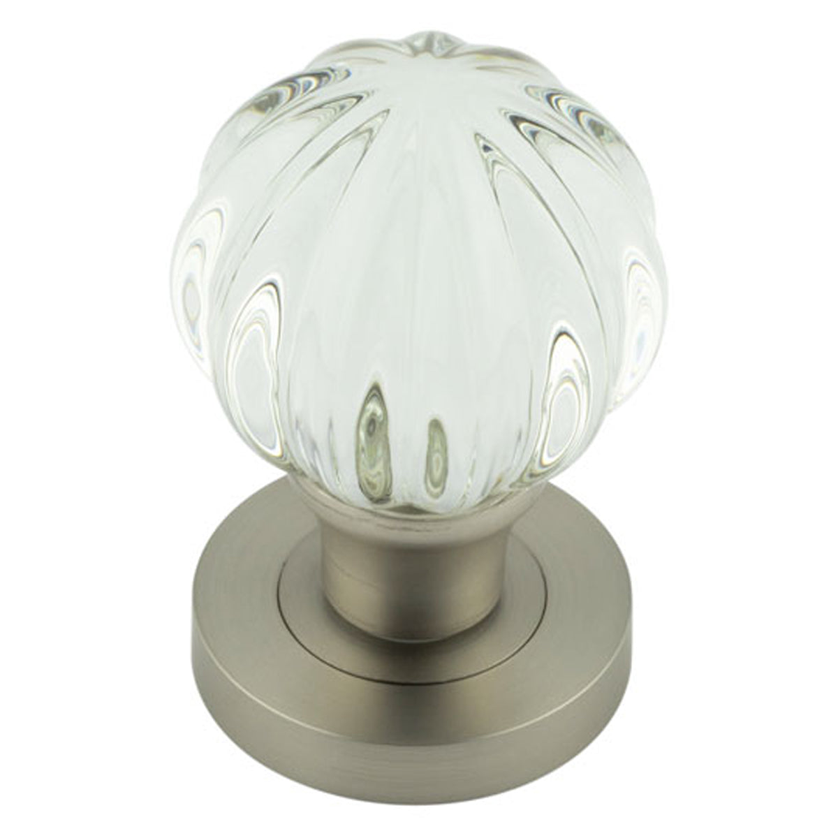 JEDO PUMPKIN GLASS MORTICE KNOB D60x86xD55 SNP JH4202SN