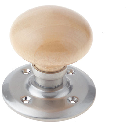 JEDO MORTICE DOOR KNOB D66x63 PINE/SNP