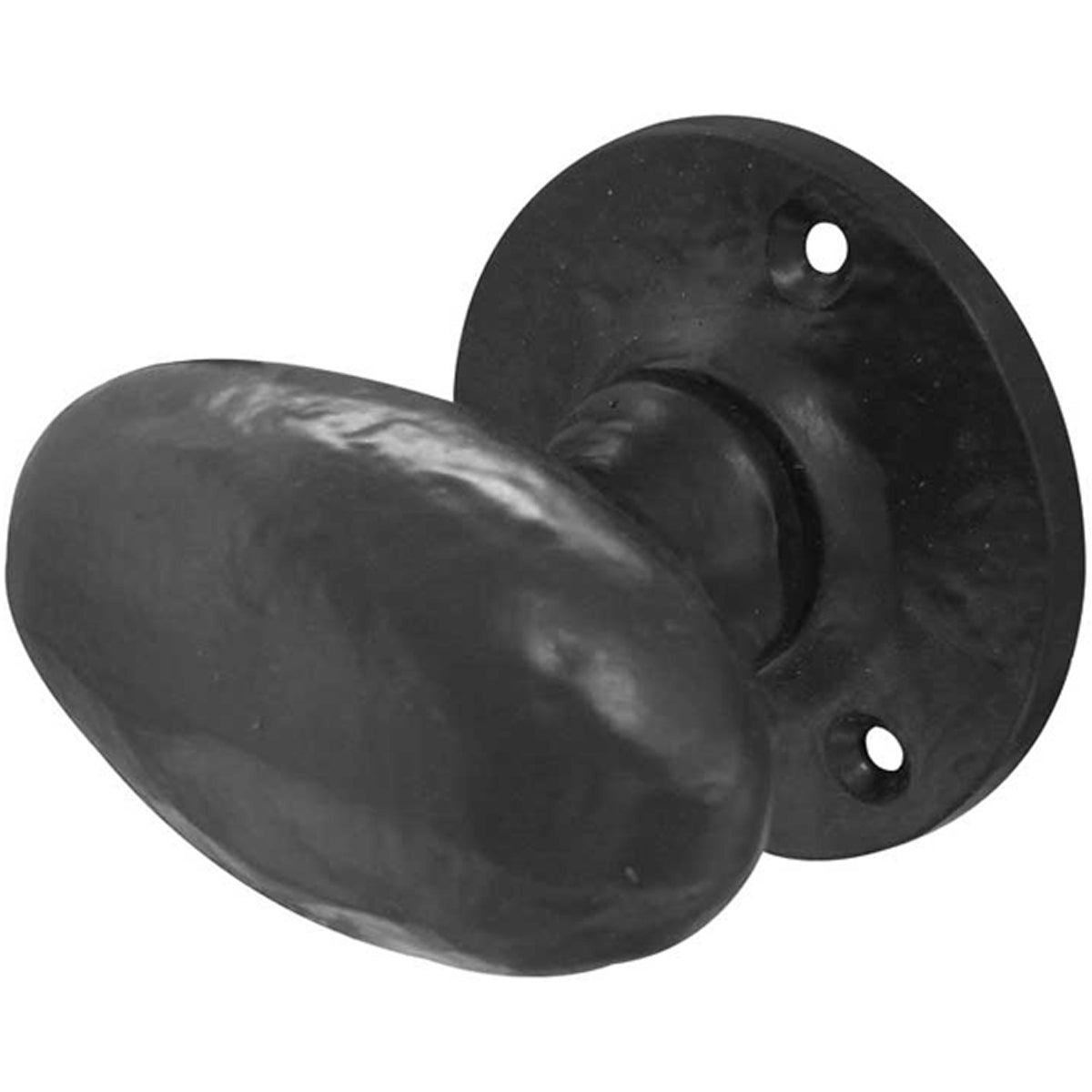 OVAL MORTICE KNOB 68x62xD62 BLK