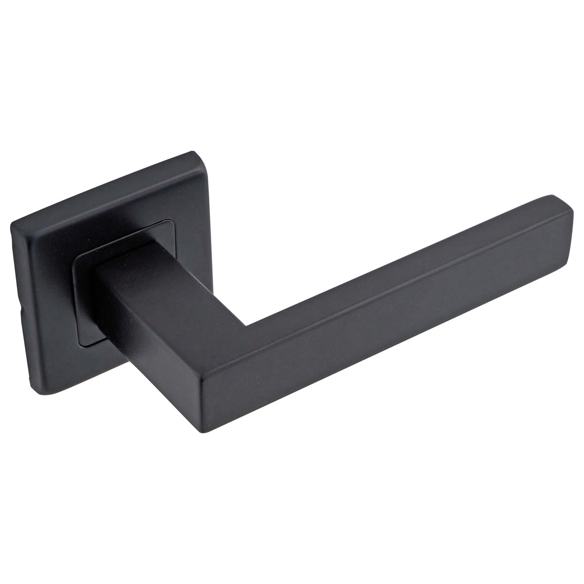 ECLIPSE STAINLESS STEEL SQUARE LEVER HANDLE+ROSE BLK by FRISCO UK SALES LTD