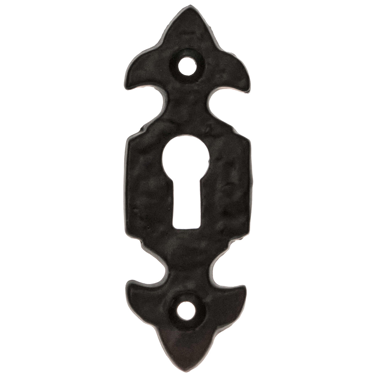 BLACK ANTIQUE FLEUR-DE-LYS COVERED ESCUTCHEON 70 ABK