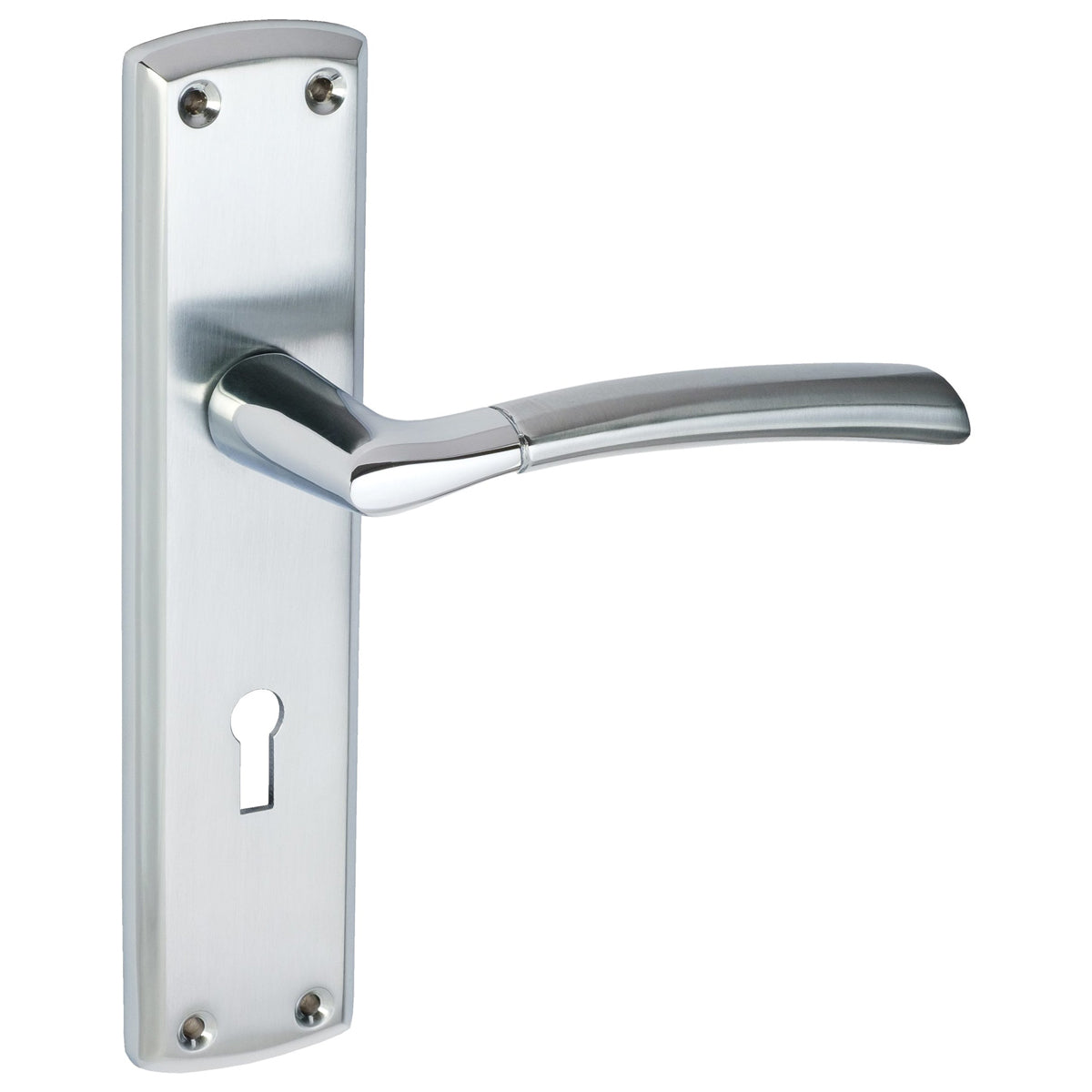 ECLIPSE TIFOSI LEVER HANDLE+BACKPLATE 190x44 LOCK PCP/SCP by FRISCO UK SALES LTD