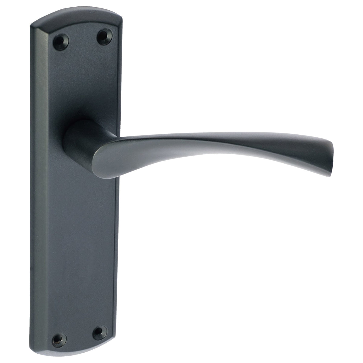 ECLIPSE MONZA LEVER HANDLE+BACKPLATE 175x44x122 LATCH MBK by FRISCO UK SALES LTD