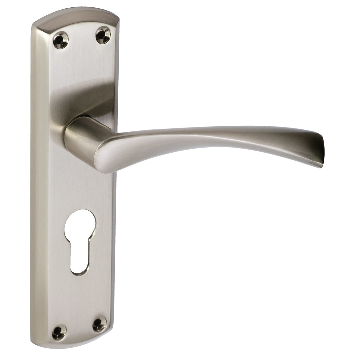 ECLIPSE MONZA LEVER HANDLE+BACKPLATE 175x44x122 EURO SNP by FRISCO UK SALES LTD