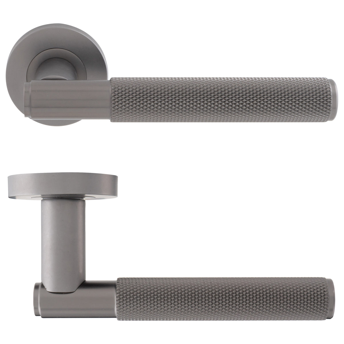 ECLIPSE KNURL LEVER HANDLE+ROSE D52x140 DBZ by FRISCO UK SALES LTD