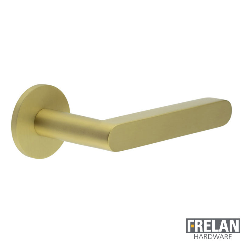 DOOR HANDLE ROUND ROSE UNSPRUNG 140x25x75 SBR