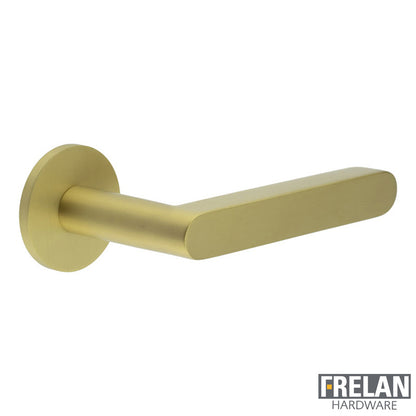DOOR HANDLE ROUND ROSE UNSPRUNG 140x25x75 SBR