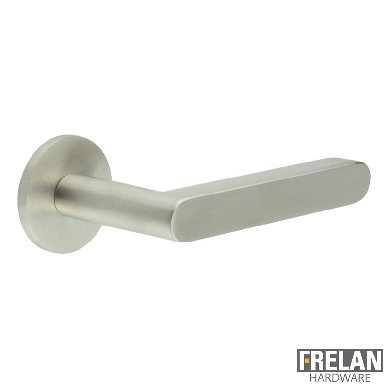 DOOR HANDLE ROUND ROSE UNSPRUNG 140x25x75 SSS