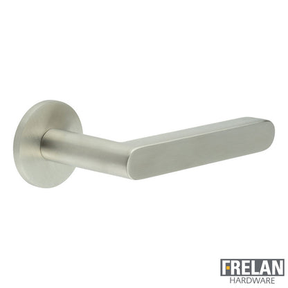 DOOR HANDLE ROUND ROSE FIXED DEAD 140x25x75 SSS