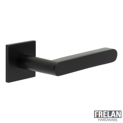 DOOR HANDLE SQUARE ROSE FIXED DEAD 140x25x75 BLK