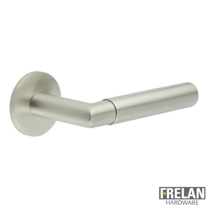 DOOR HANDLE ROUND ROSE UNSPRUNG 135x22x69 SSS