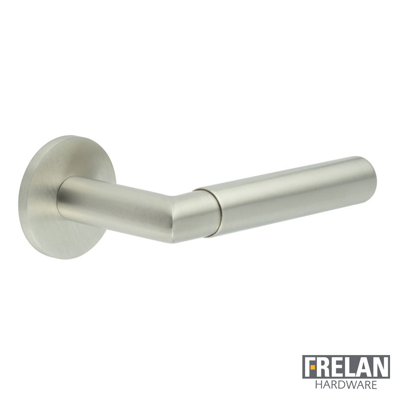 DOOR HANDLE ROUND ROSE FIXED DEAD 135x22x69 SSS