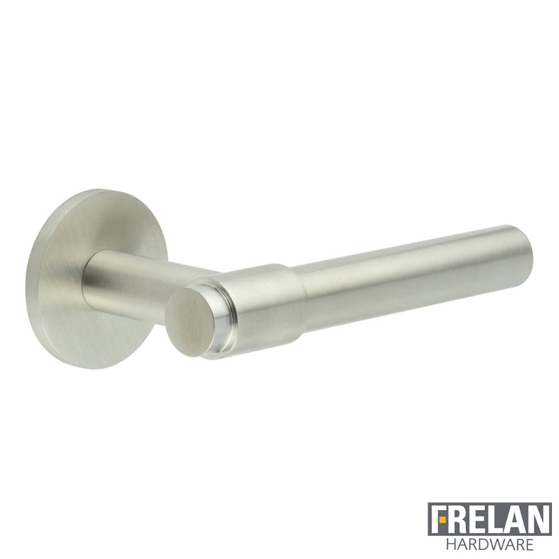 DOOR HANDLE ROUND ROSE SPRUNG 143x20x69 SSS