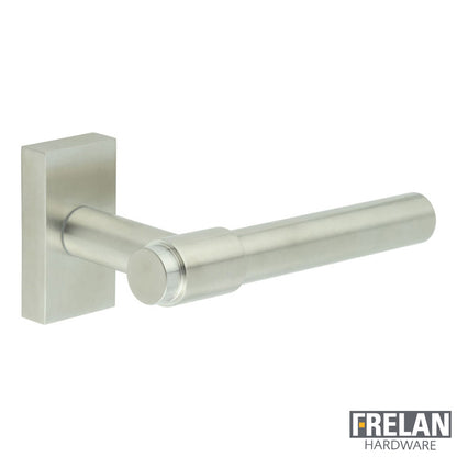 DOOR HANDLE RECTANGULAR ROSE MULTI POINT 143x20x69 SSS