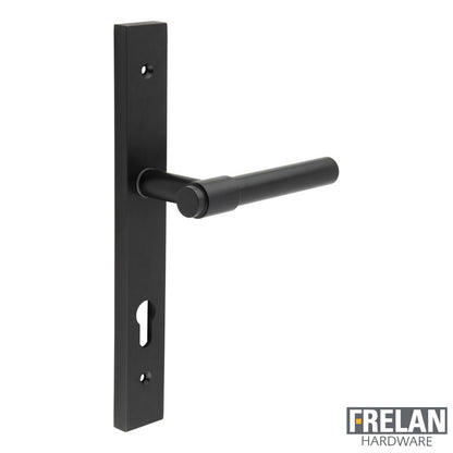 DOOR HANDLE BACKPLATE MULTI POINT 143x20x69 BLK